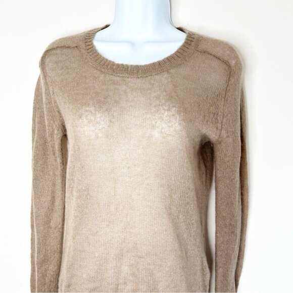 Hudson's Bay Moon Women's Sweater Mohair wool Knit Brown Lightweight Size Small - Picture 3 of 13